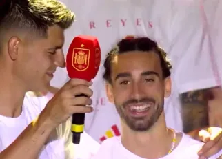 WATCH: Marc Cucurella sings paella song as he debuts braids during Spain Euro 2024 celebrations