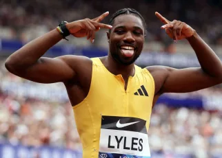 Noah Lyles runs personal best in 100m ahead of Paris Olympics