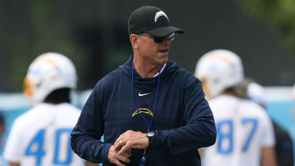 Chargers coach Jim Harbaugh’s workout video adds to viral offseason