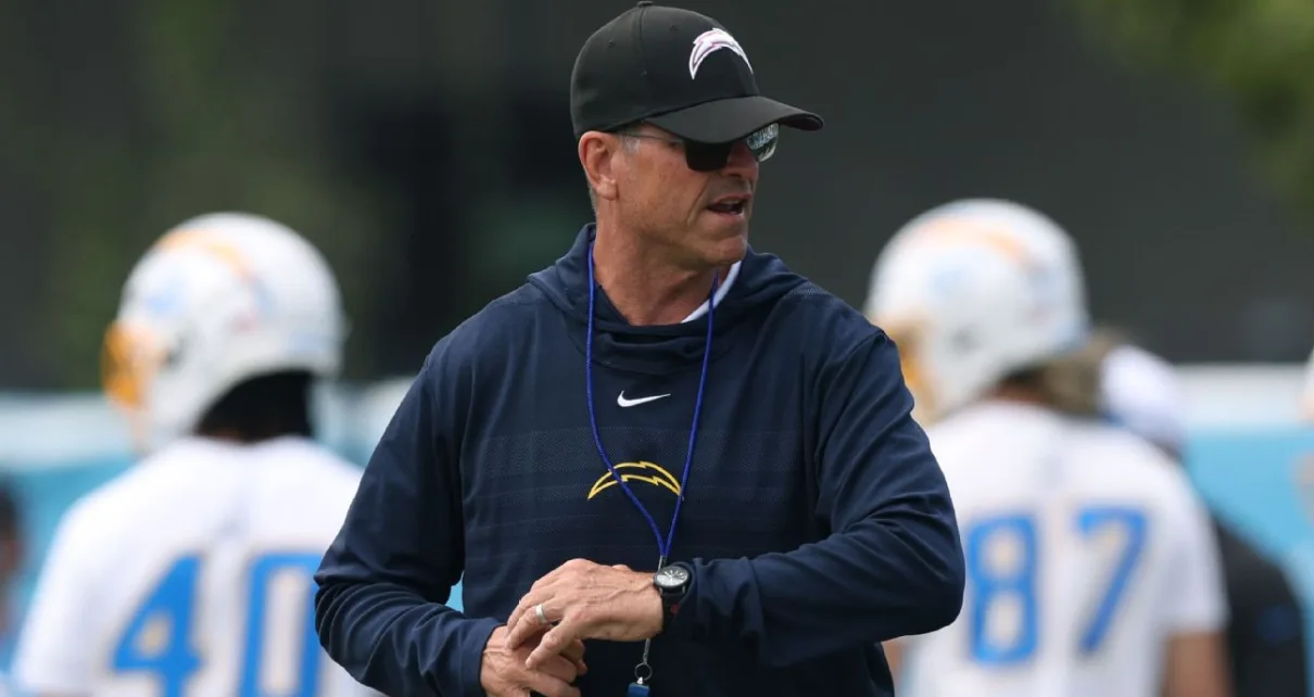 Chargers coach Jim Harbaugh’s workout video adds to viral offseason