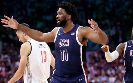 French fans boo Joel Embiid during Team USA’s win over Serbia