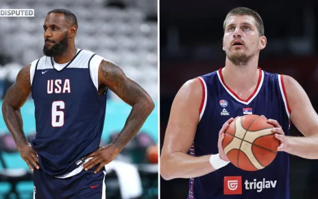 Team USA (-12.5) opens up Olympics play against Nikola Jokić, Serbia | Undisputed