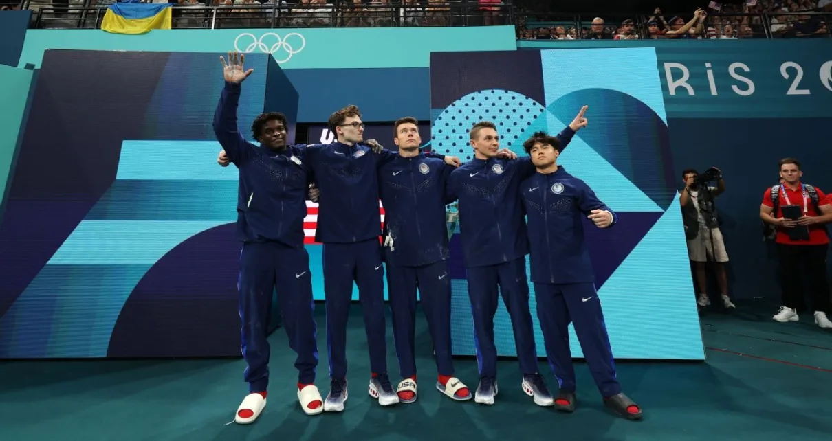 U.S. men win first team gymnastics medal since ’08; Japan gold