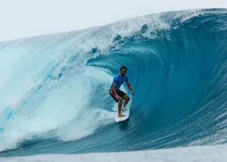 Steady swells highlight third day of men’s Olympics surfing in Tahiti