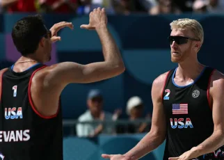 Ex-NBA player Budinger wins Olympic beach volleyball debut