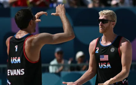 Ex-NBA player Budinger wins Olympic beach volleyball debut