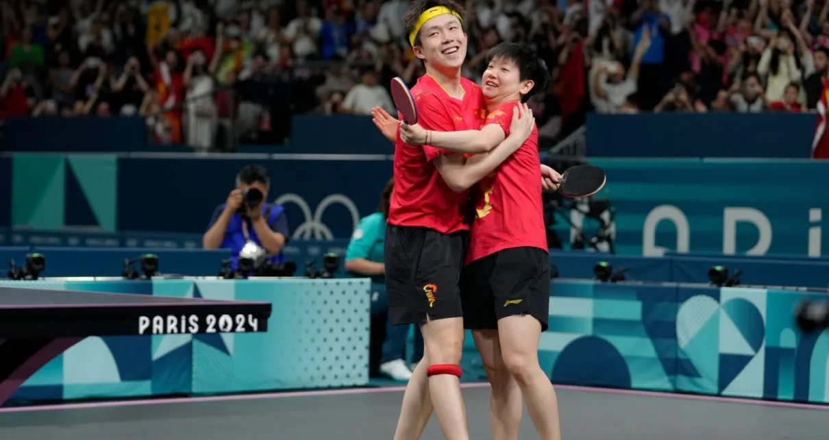 China wins Olympics table tennis mixed doubles over North Korea