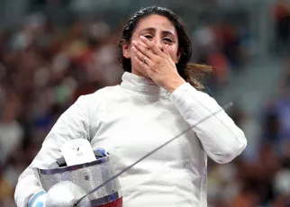 Fencer Nada Hafez reveals she competed while seven months pregnant