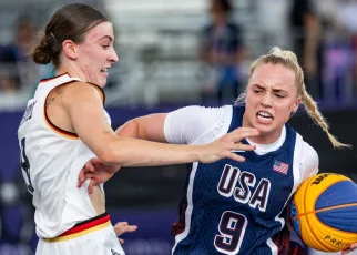 Germany tops U.S. women in Olympic pool play in 3×3 basketball