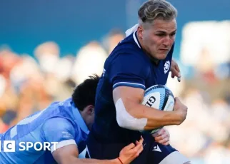 Scotland beat Uruguay with Duhan van der Merwe setting try record