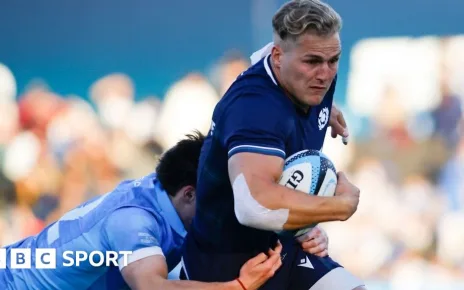 Scotland beat Uruguay with Duhan van der Merwe setting try record