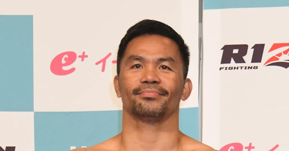 Watch 45-year-old Manny Pacquiao stare down kickboxing champion for Super RIZIN 3 fight | Video