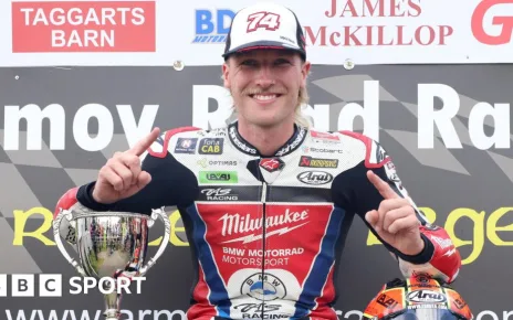 Armoy road races: Davey Todd hat-trick at county Antrim circuit