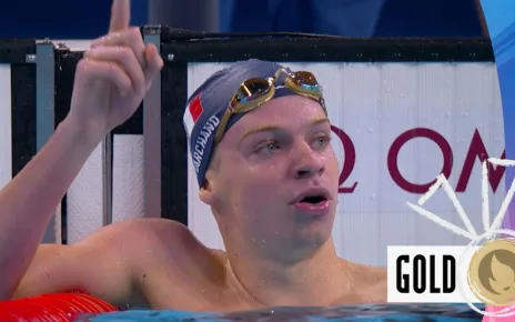 Paris 2024 Olympics video: Watch as Leon Marchand wins gold in men’s 200m butterfly final with an Olympic record