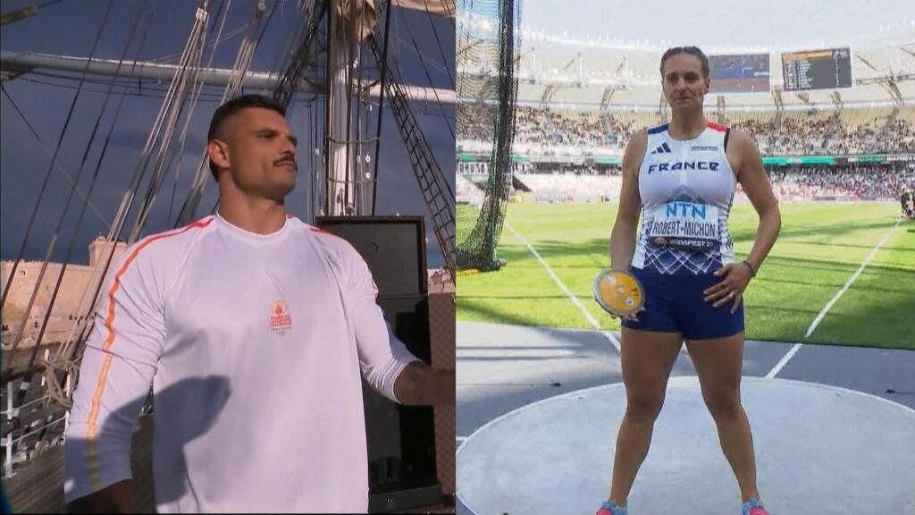 Mélina Robert-Michon and Florent Manaudou: Flag-bearers for the French delegation