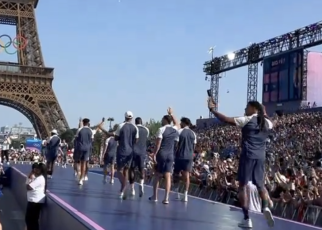 Olympic gold medallists France unveiled at Champions Park in Paris