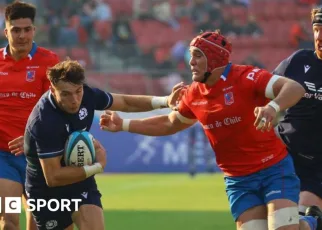 Scotland score eight tries to beat battling Chile