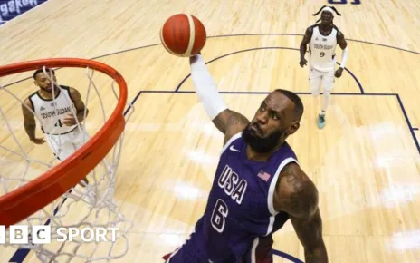 USA vs South Sudan: LeBron James helps side avoid huge shock in Olympics warm-up