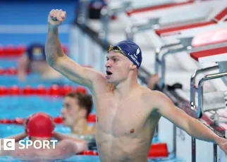 Olympic swimming: France’s Leon Marchand wins 400m medley gold in Olympic record time