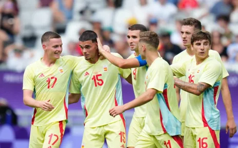 Spain men’s side cruise into Olympics quarter-finals with goals from Euro 2024 winners