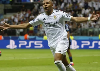 Mbappe scores first Madrid goal in Los Blancos' UEFA Super Cup final win