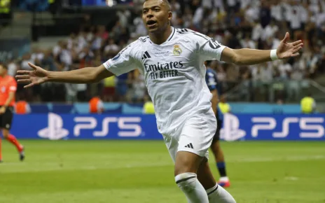 Mbappe scores first Madrid goal in Los Blancos' UEFA Super Cup final win