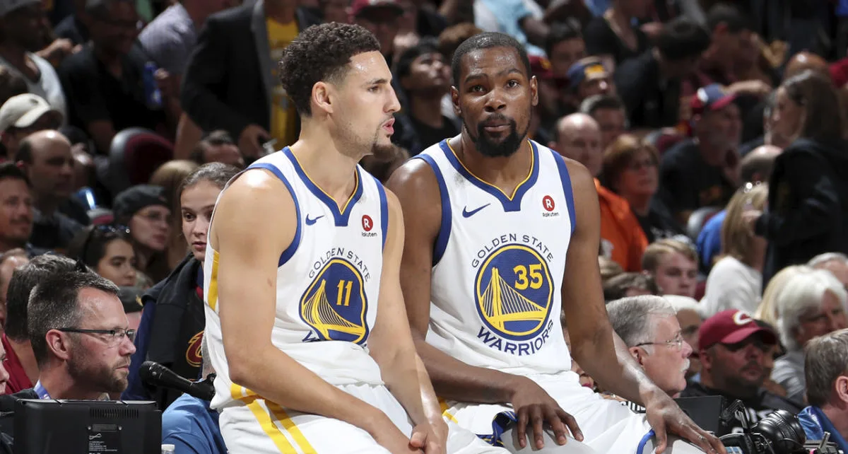 KD hilariously references Klay’s four-finger flex after Olympics win