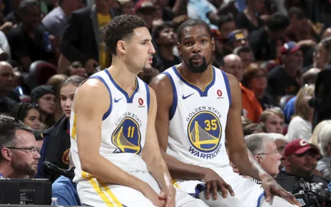 KD hilariously references Klay’s four-finger flex after Olympics win