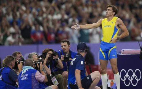 Paris Olympics: Armand Duplantis celebrates gold-medal performance with nod to Turkish shooter Yusuf Dikeç