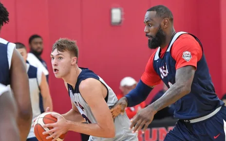 Cooper Flagg ‘was nervous’ to face LeBron James, Team USA