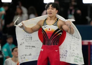 Japan’s Shinnosuke Oka wins men’s all-around gymnastics gold