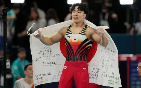 Japan’s Shinnosuke Oka wins men’s all-around gymnastics gold