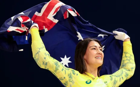 Australia’s Saya Sakakibara nabs Olympic gold in women’s BMX racing