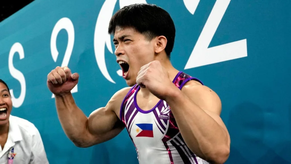 Gymnast Carlos Yulo earns 2nd Olympic gold ever for Philippines