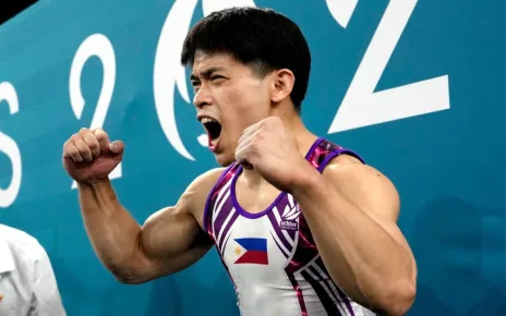 Gymnast Carlos Yulo earns 2nd Olympic gold ever for Philippines