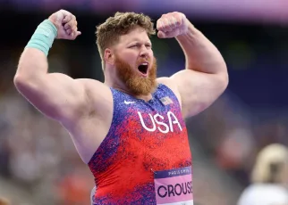 Ryan Crouser completes three-peat in shot put at Olympics