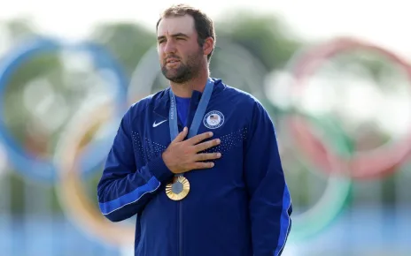 Scottie Scheffler wins men’s golf gold with final-round 62