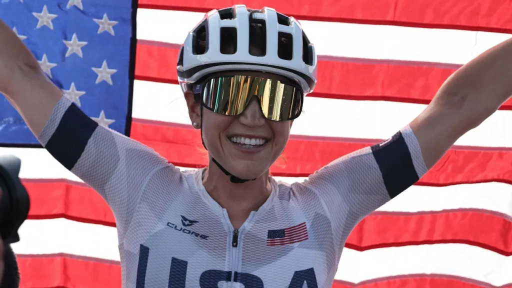 U.S. cyclist Kristen Faulkner wins Olympic road race gold