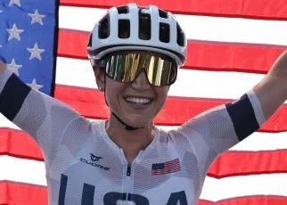 U.S. cyclist Kristen Faulkner wins Olympic road race gold