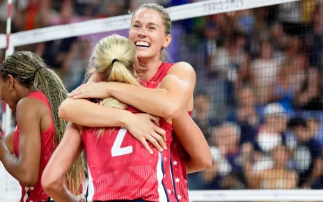 U.S. women’s volleyball advances, gets rematch with Brazil in semis