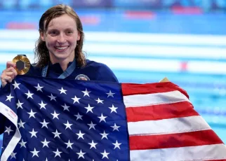 Katie Ledecky, Nick Mead to carry flag at Olympics closing ceremony