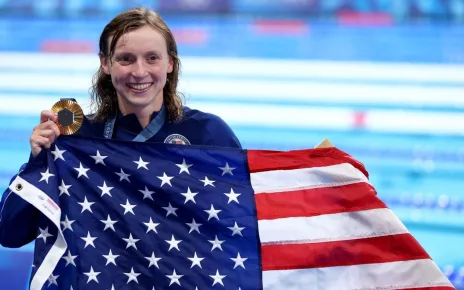 Katie Ledecky, Nick Mead to carry flag at Olympics closing ceremony