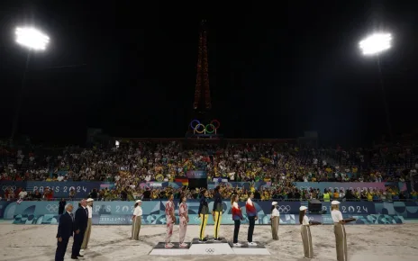 Brazil’s Ana Patrícia and Duda win women’s beach volleyball gold at Paris Games