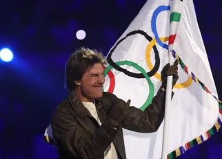 Tom Cruise leaps from Stade de France, assists in LA ’28 Hollywood logo reveal