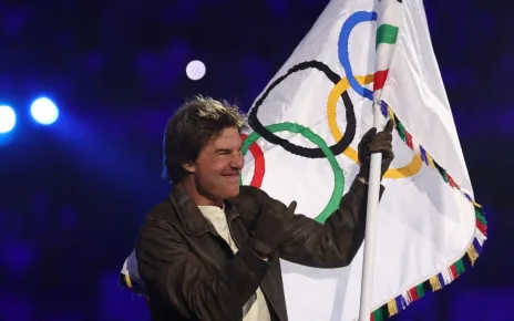 Tom Cruise leaps from Stade de France, assists in LA ’28 Hollywood logo reveal