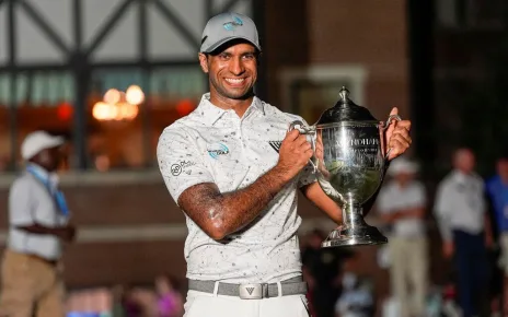 Aaron Rai wins Wyndham after Max Greyserman’s late meltdown