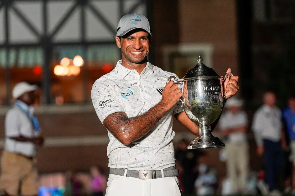 Aaron Rai wins Wyndham after Max Greyserman’s late meltdown