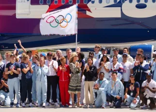 Olympic flag arrives in Los Angeles ahead of 2028 Games