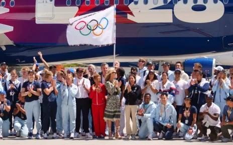 Olympic flag arrives in Los Angeles ahead of 2028 Games