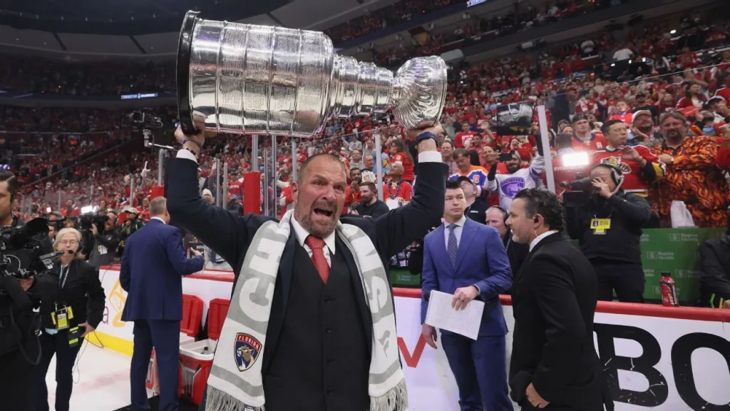 Panthers GM Bill Zito brings Stanley Cup to Brewers clubhouse